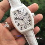 Perfect Replica Franck Muller White Croco Watch White Ceramic Case